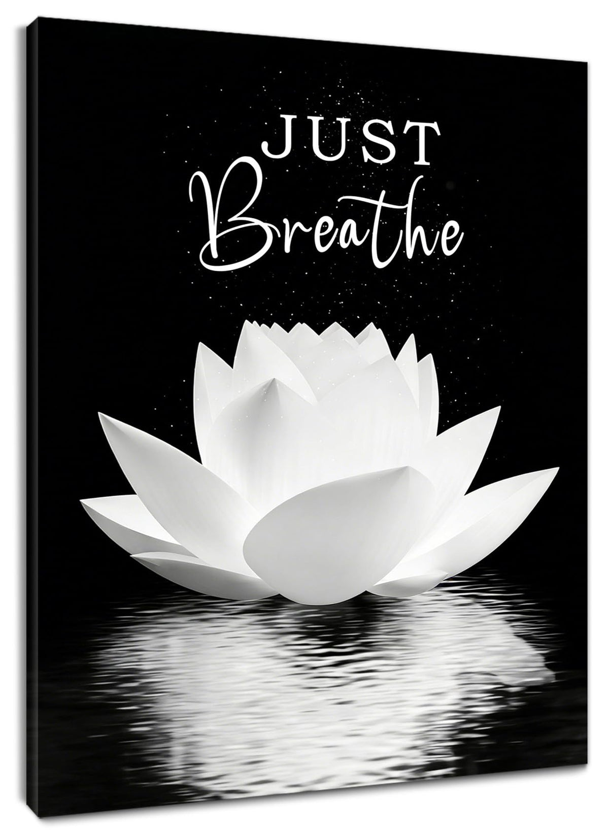 Black and White Zen Wall Art (Black and White / 20"L x 16"W)
