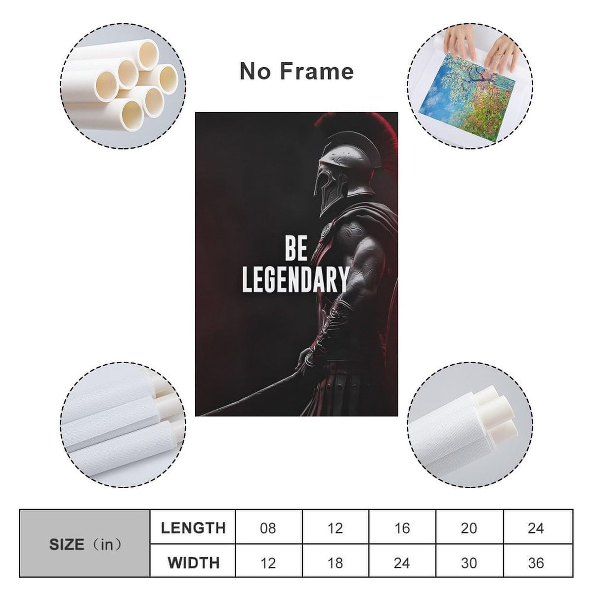Be Legendary Spartan Warrior Motivational Print Canvas Printing Wall Art Prints Wall Decor Posters Dark Red Black Minimalist Stoic Gym Office Living Room Bedroom Decor 12x18inch (style-40 / 12x18inch(30x45cm) Unframe)