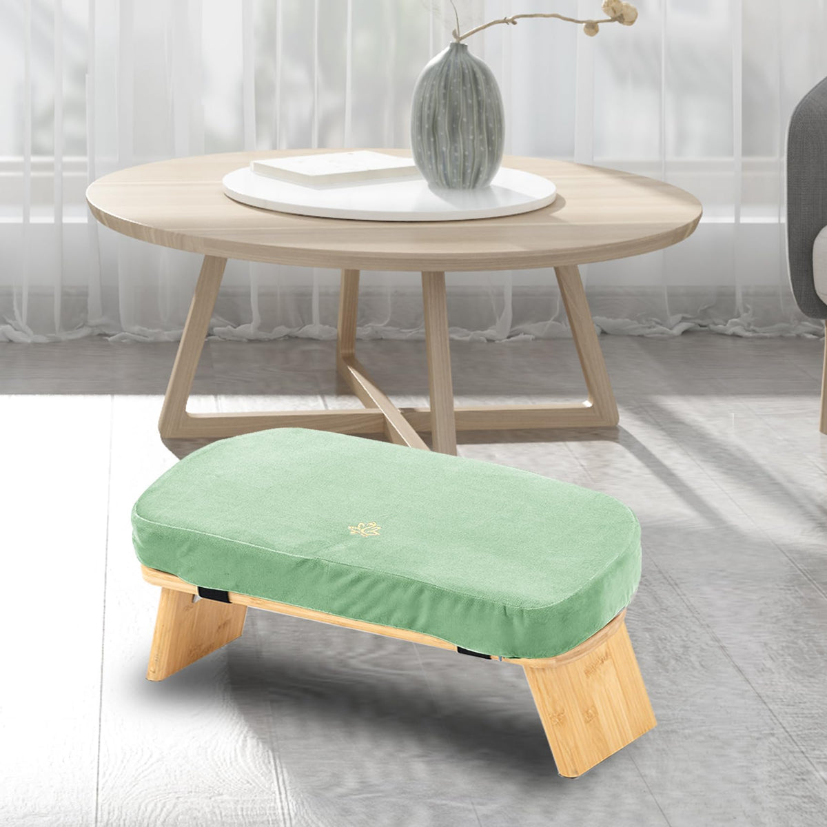 Large Bamboo Meditation Bench (Green)