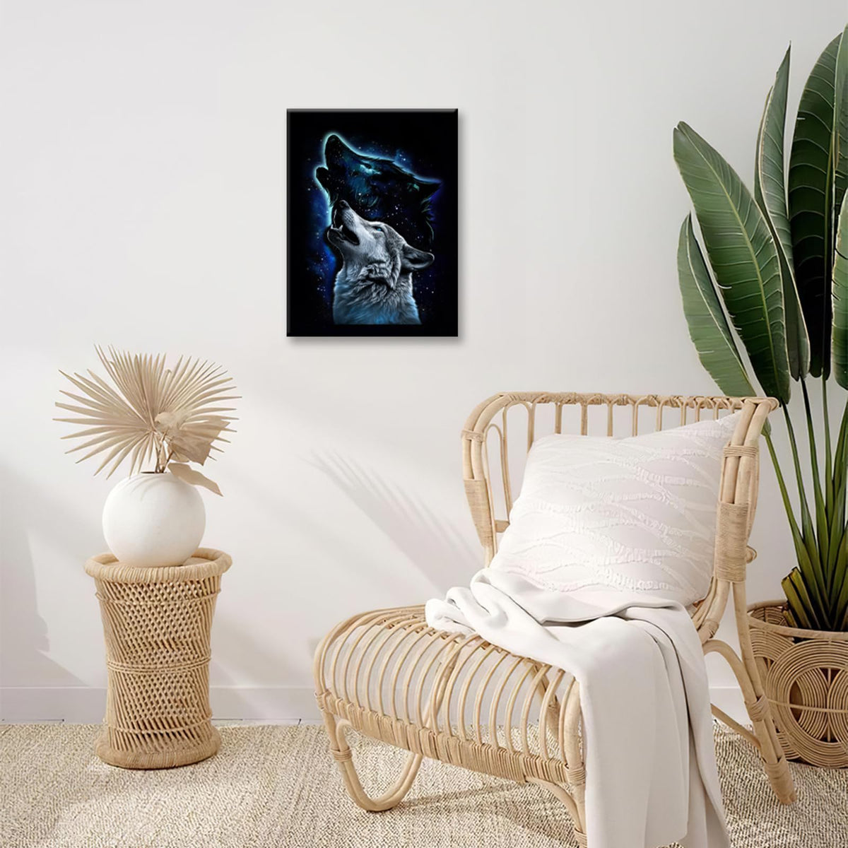 Wolf Wall Art Decor Pictures Painting 12"x16" (Wolf / 16"L x 12"W)