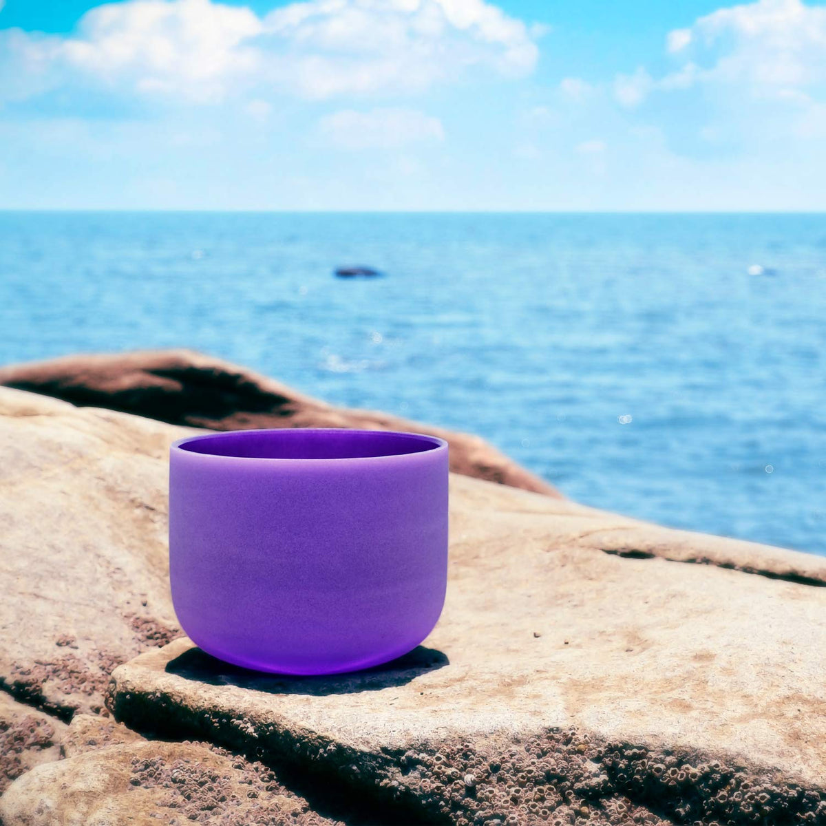 8 inch 432Hz Violet A# Note Crystal Singing Bowl Pineal Chakra with Heavy Duty Carrying Case and Suede Mallet (8 inch 432Hz / 432Hz Violet A# Note)