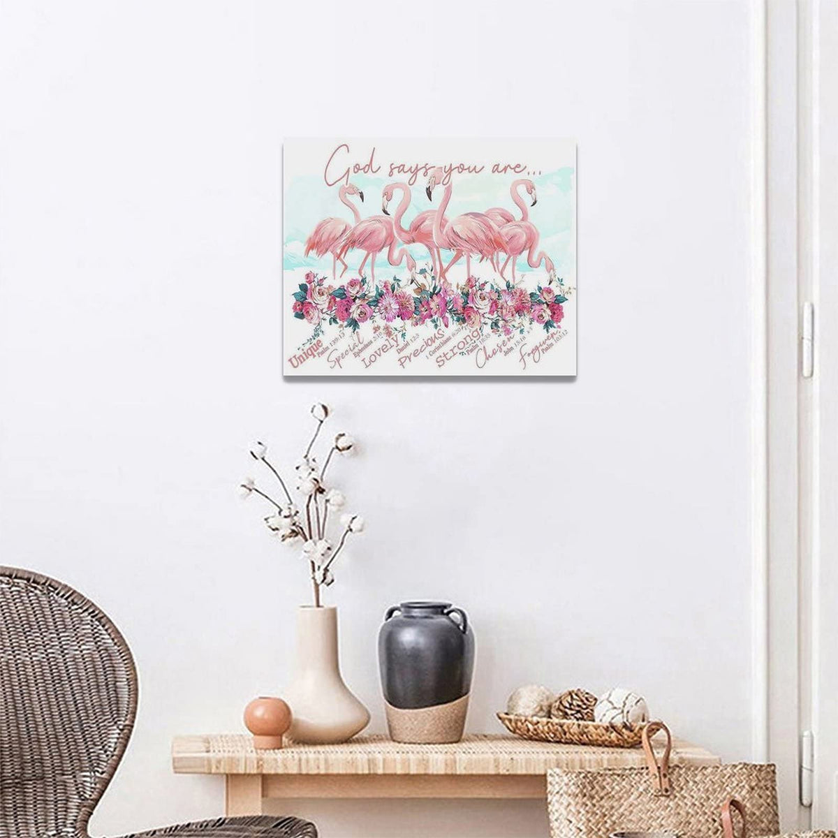 Pink Flamingo Wall Art (Flamingo / 20"L x 16"W)
