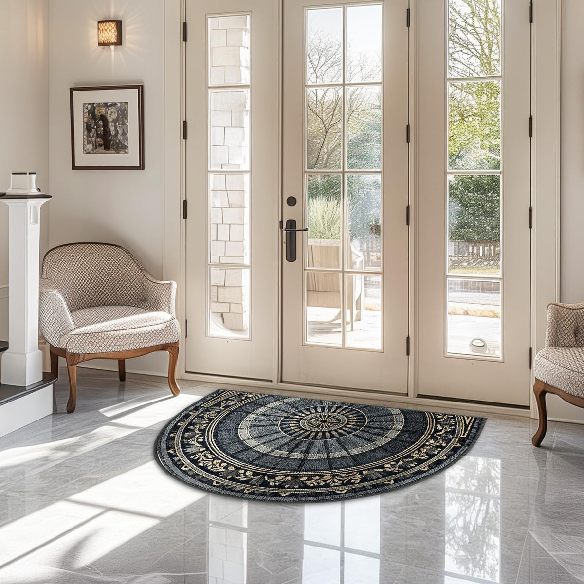 Semicircular Entrance Door Mat 24" x 36" (#31 / 2' x 3' (Semicircular))