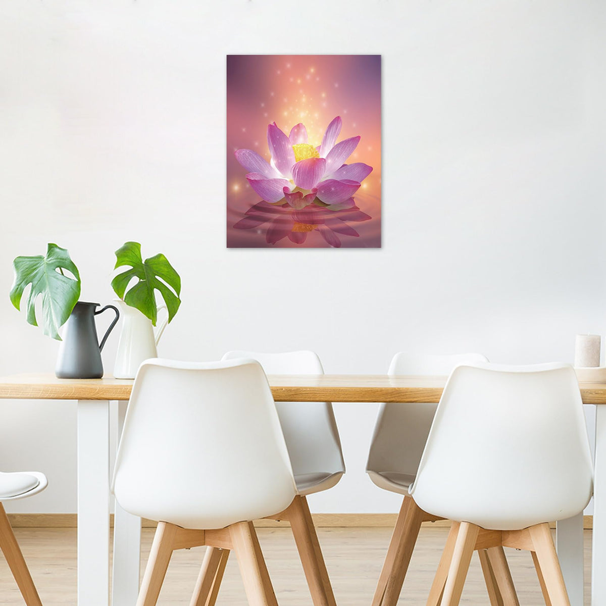Water Lily Wall Art (Purple / 20"L x 16"W)