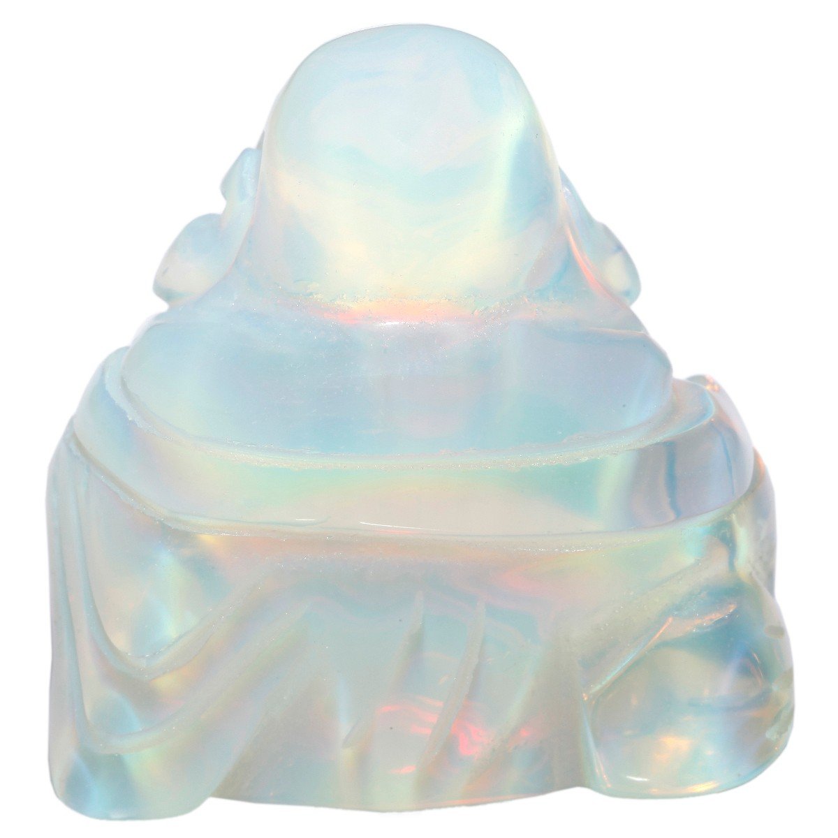 1.5" Opalite Laughing Happy Buddha Feng Shui Figurine (1.5" / 2.opalite)