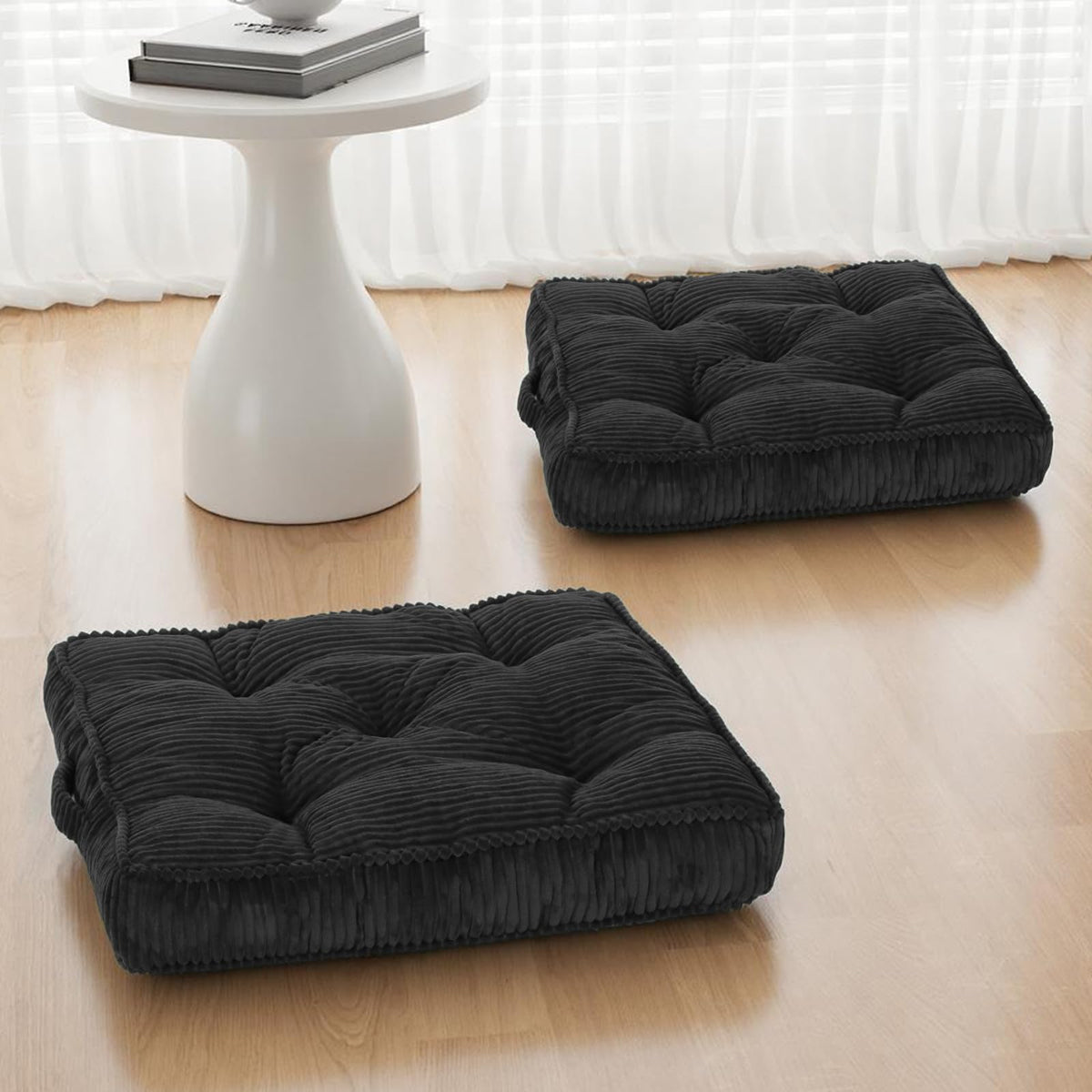 Meditation Floor Cushion (Dark Grey / 24x24x4 inch)