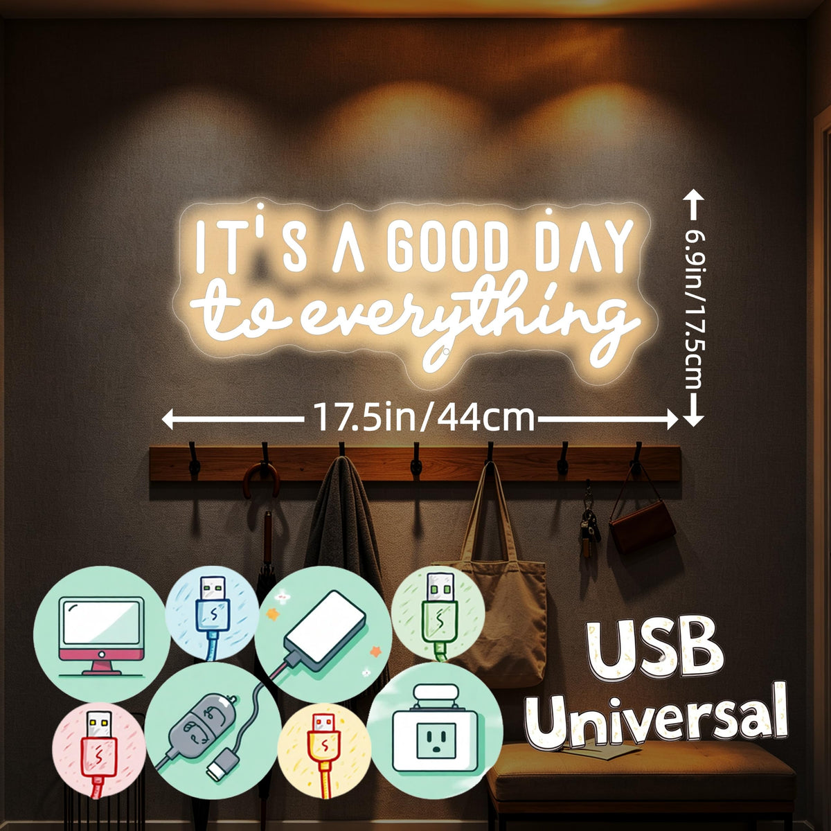 It's A Good Day To Everything Neon Sign Motivational Wall Decor (TO Everything)
