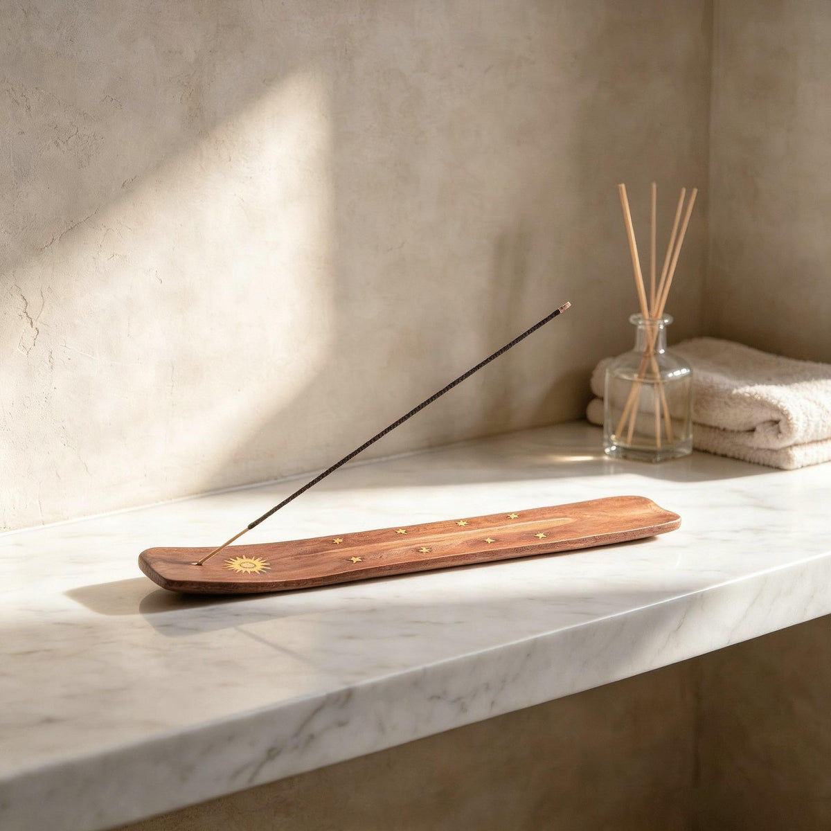 Set of 6 Wooden Incense Holders (Color-s / 6 counts)