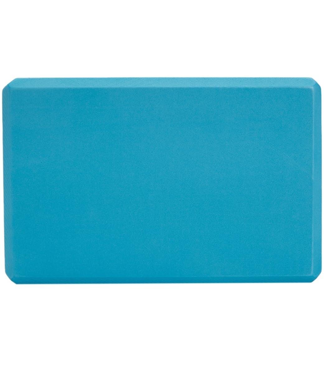 4 Inch Tri Color Foam Yoga Block (Blue / 4 Inch Thick)