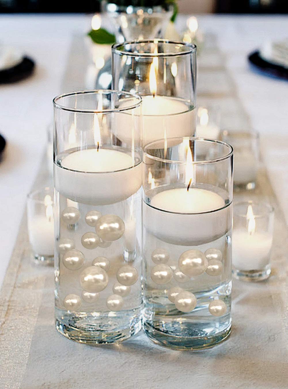 100 Floating Ivory Pearls (Ivory / 100 Pearls & Gems+LightsWarmWhite)