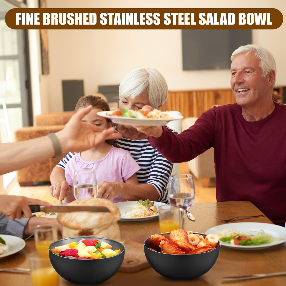 10 Pcs 5.9 Inch Black Bowls Stainless Steel Esthetician Facial Bowls (5.9 Inch / Black)