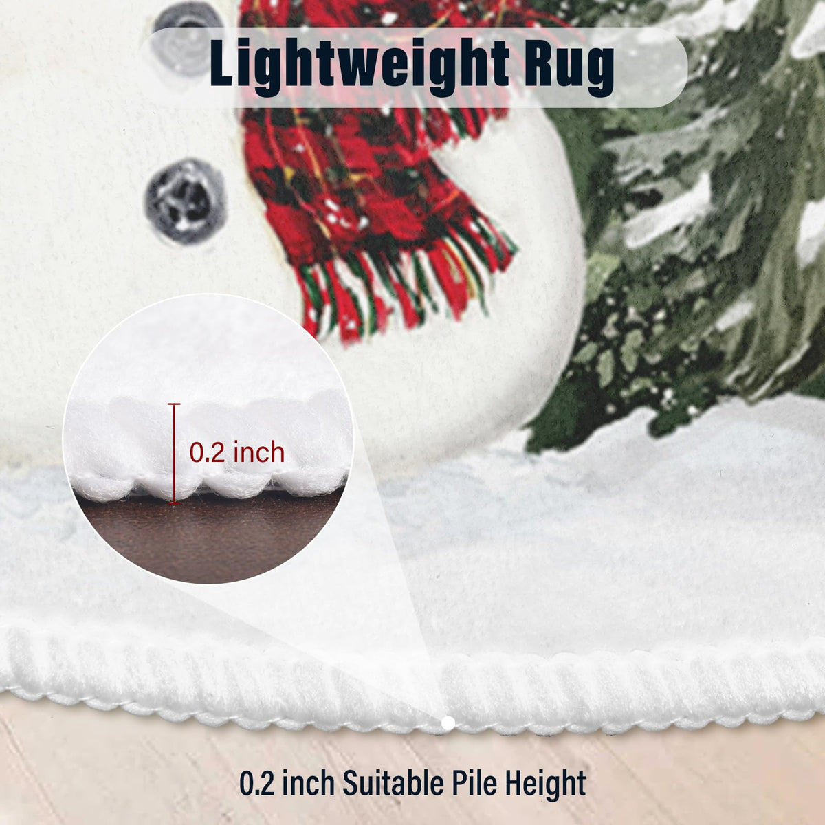 Christmas Round Area Rug 5ft (Gift-snowman Truck / 5' (Round))