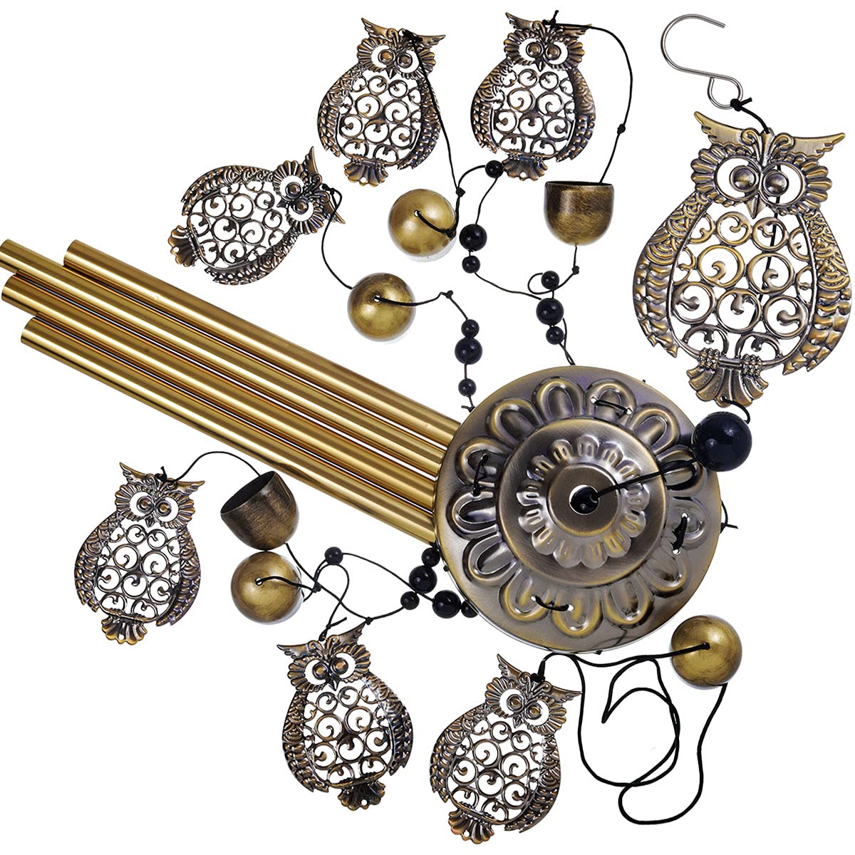 Garden Owl Wind Chimes Outdoor Indoor Decor