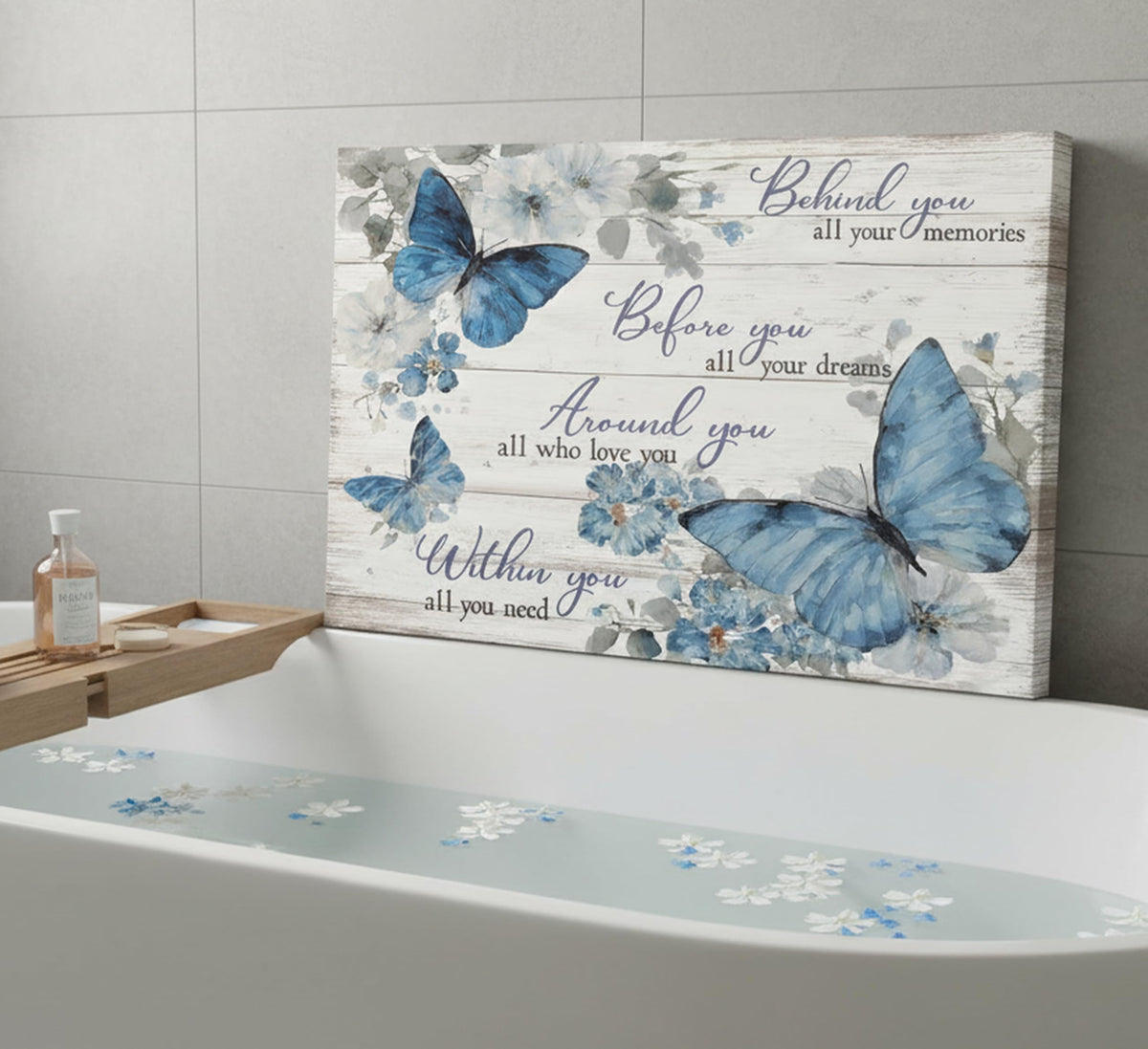 Inspirational Butterfly Canvas Wall Art 12x16Inches (Butterfly Canvas / 16"L x 12"W)
