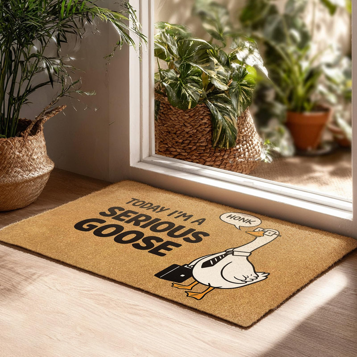 Today I’m A Serious Goose Honk Coir Welcome Doormat 17x30 (Serious Business Goose)
