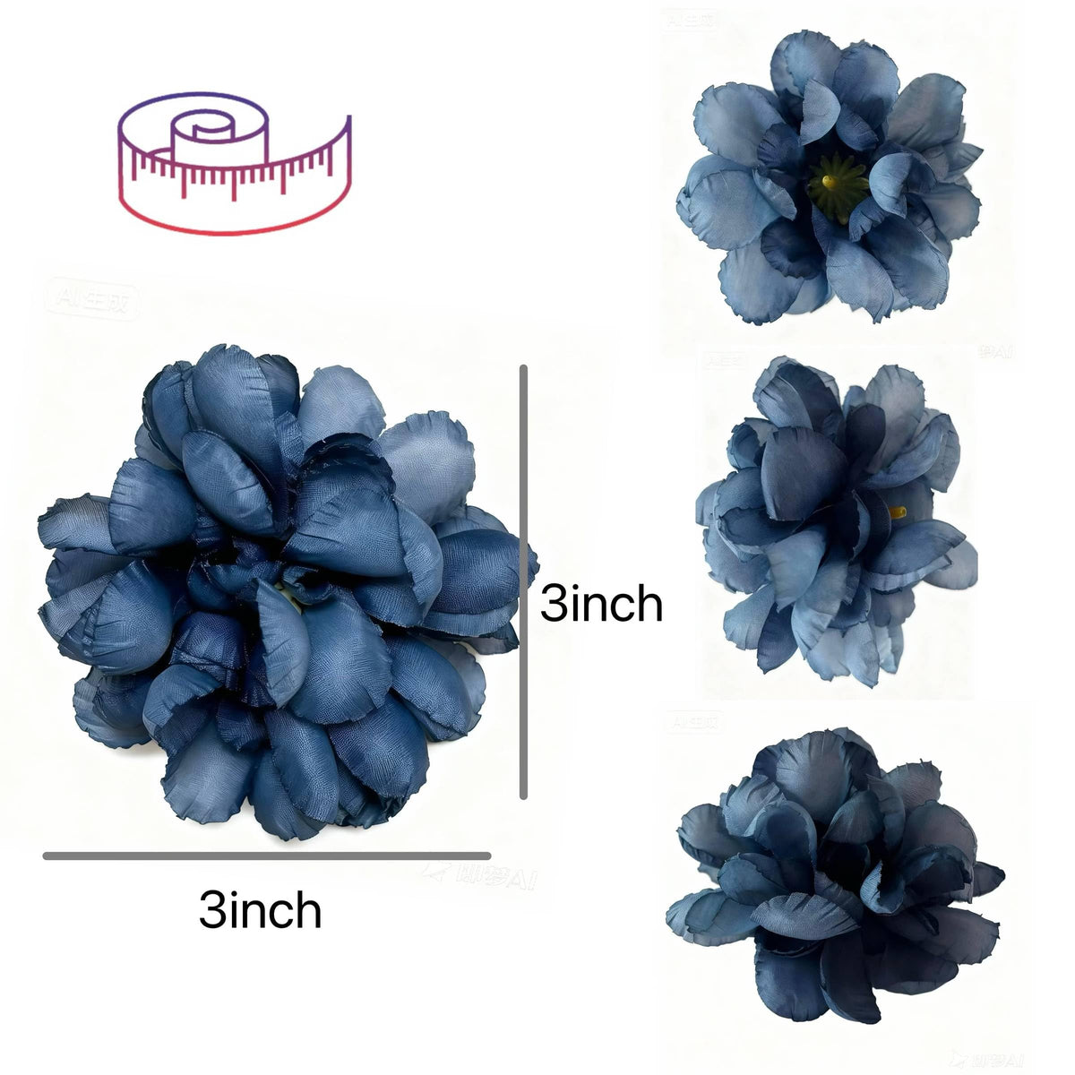 Floating Flowers for Floating Candle Centerpieces (Foggy Blue)