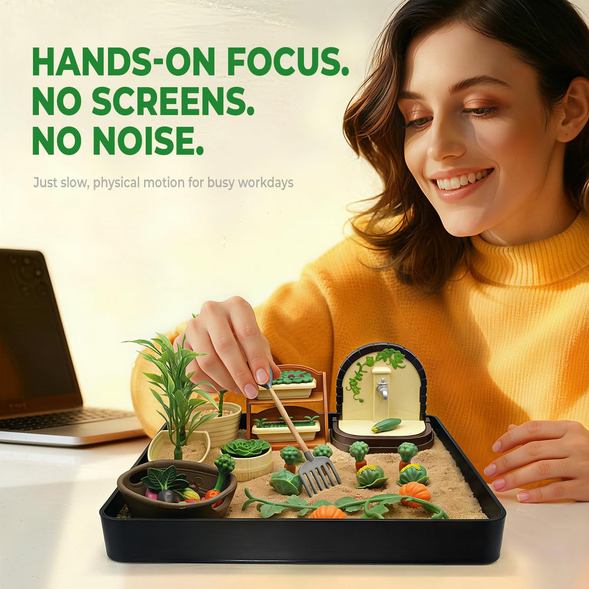 Vegetable Zen Garden for Desk