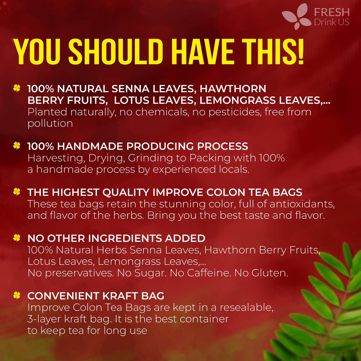 Premium Improve Colon Tea (135 Bags)