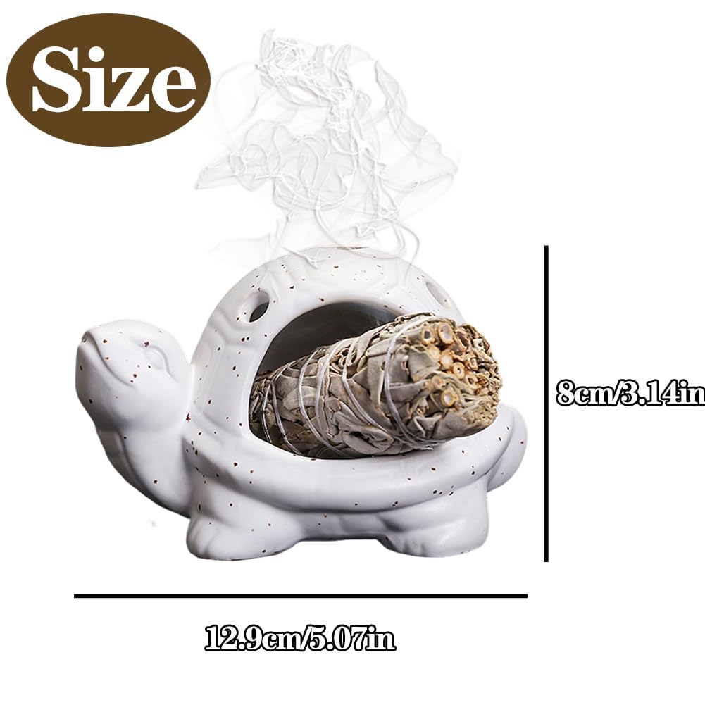 Turtle Palo Santo Holder Ceramic Palo Santo Burner Sage Holder for Burning (D)