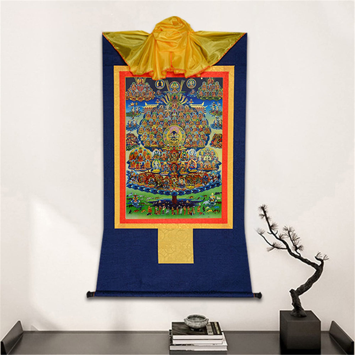 Karma Kagyu's Refuge Tree Thangka Tibetan Thangka Art (Karma Kagyu's Refuge Tree / 33.5"L x 24.8"W)