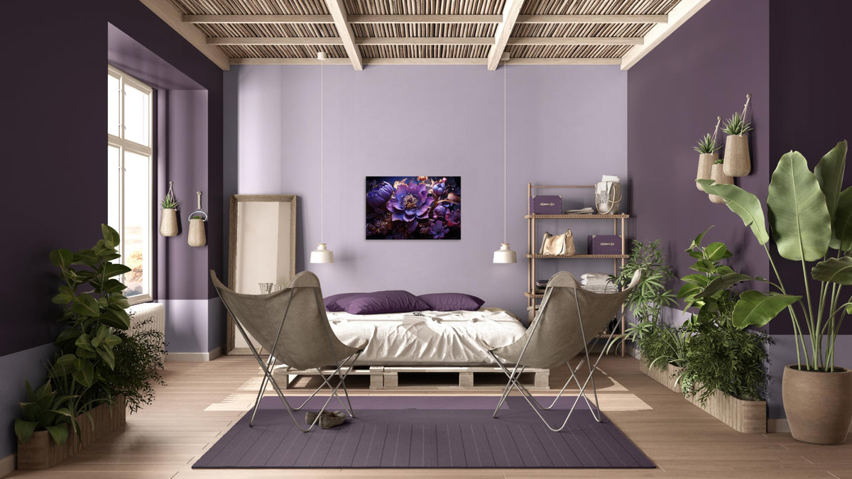 Purple Flower Art (40"L x 30"W / Purple Flower 4)