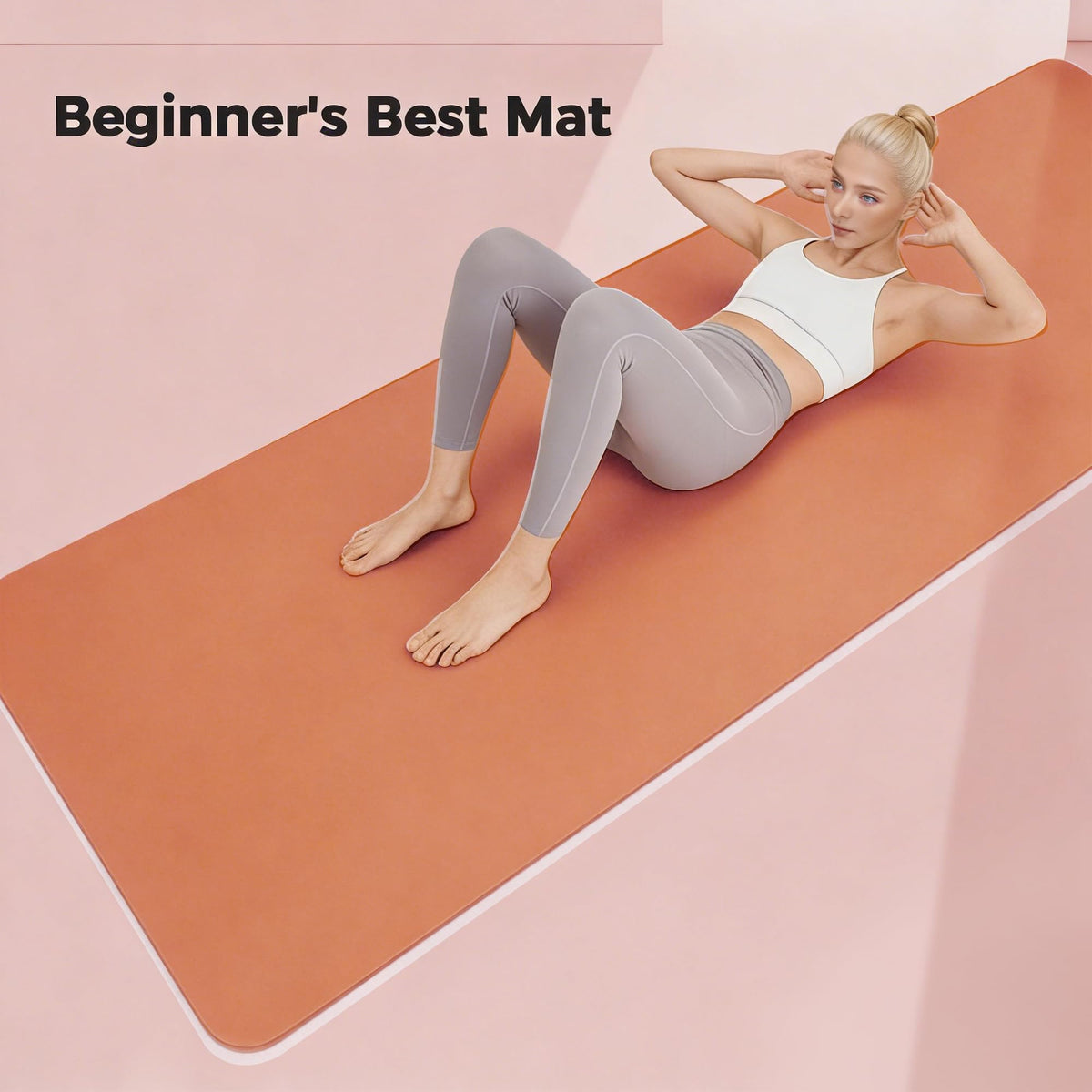 72" x 24" TPE Yoga Mat Non Slip (Orange)