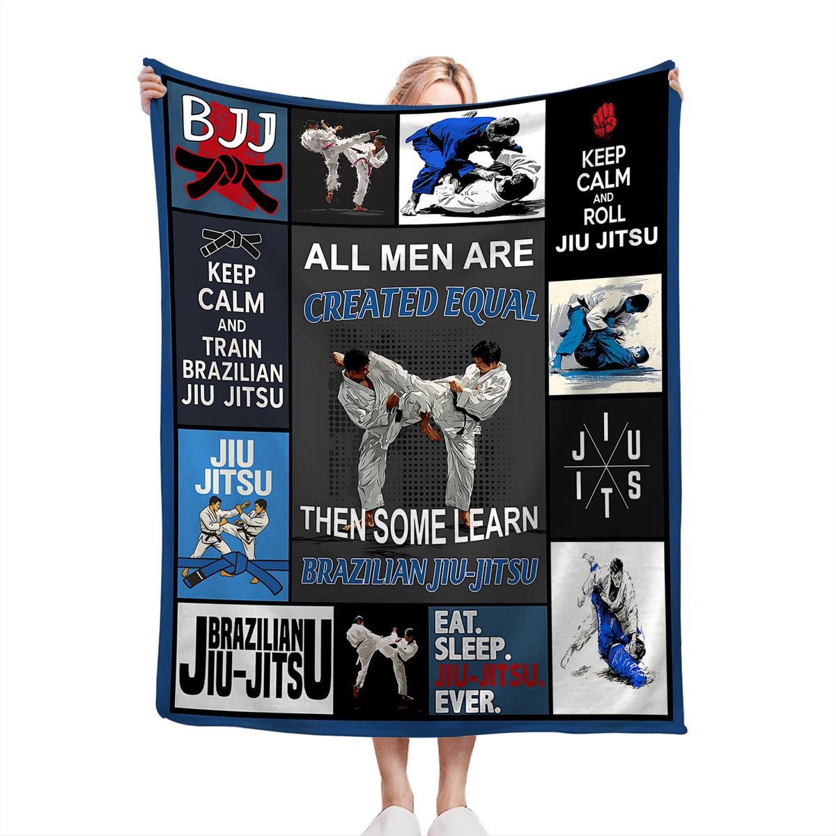 Brazilian Jiu Jitsu Throw Blanket (40"x50" / Jiu Jit-su)