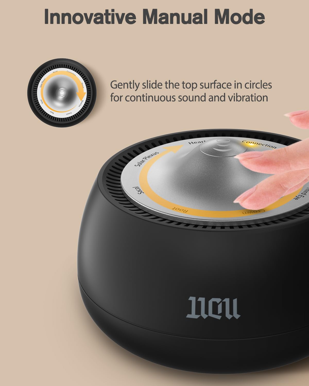 Portable Electronic Tibetan Singing Bowl (Black Chakra)