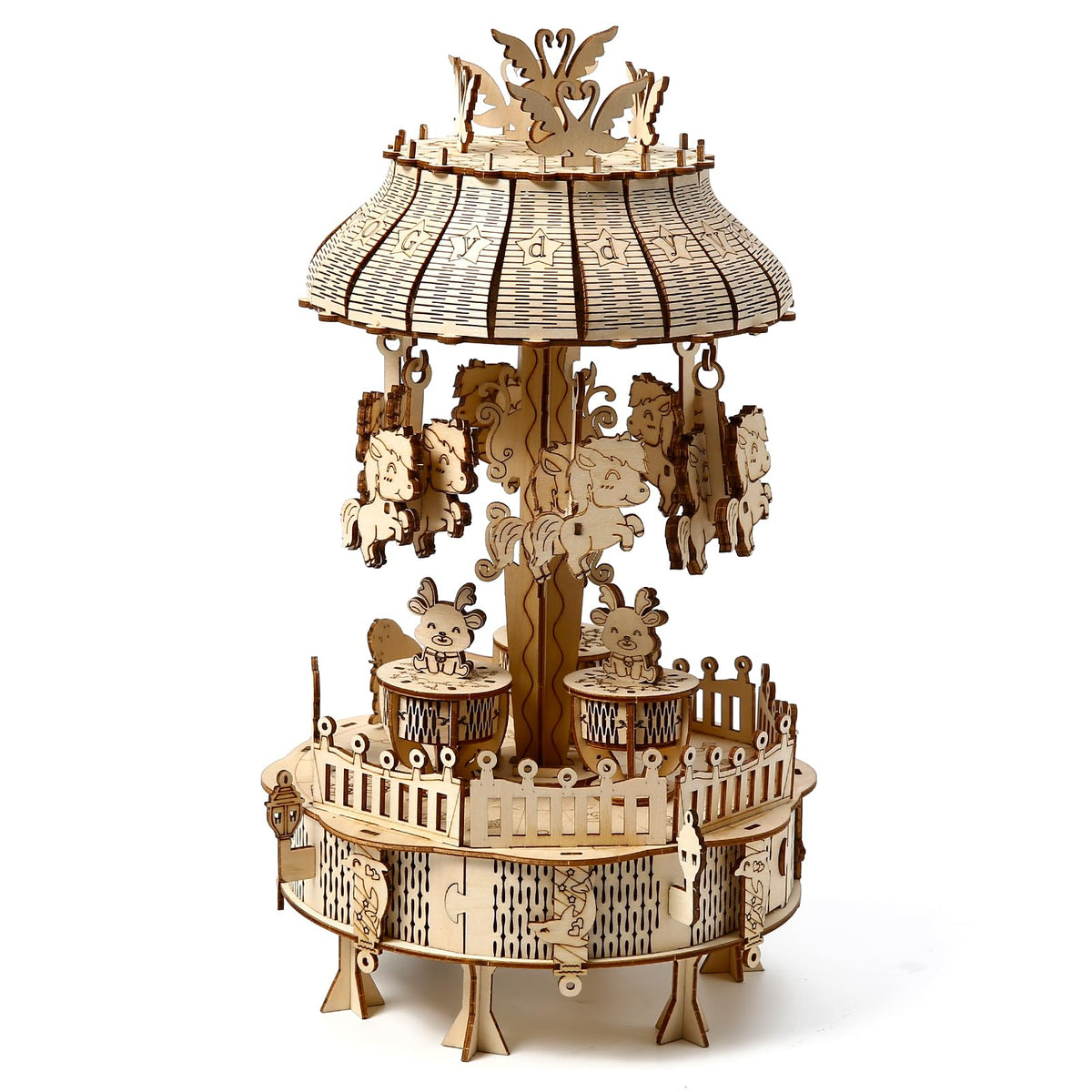 3D Wooden Puzzle for Adults (Musical Carousel)
