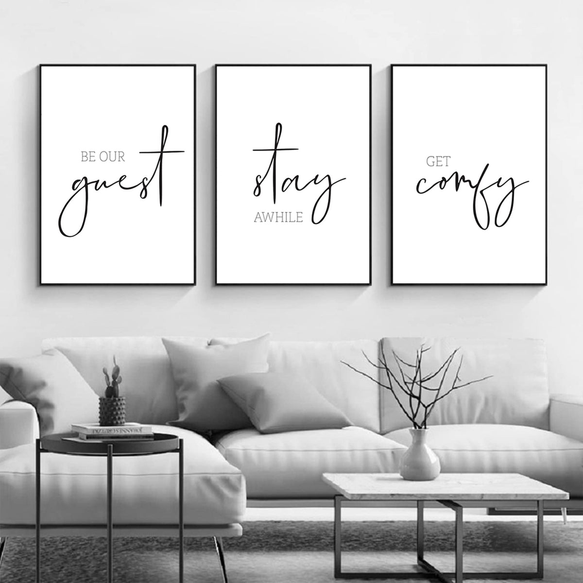 Be Our Guest Wall Decor Guest Room Wall Art Decor Stay Awhile Signs for Home Decor Minimalist Wall Art over the Bed Sign Guest Bedroom Wall Decor Canvas Painting 12x16 Inch (Guest Room Prints / 12x16 Inch Unframed)