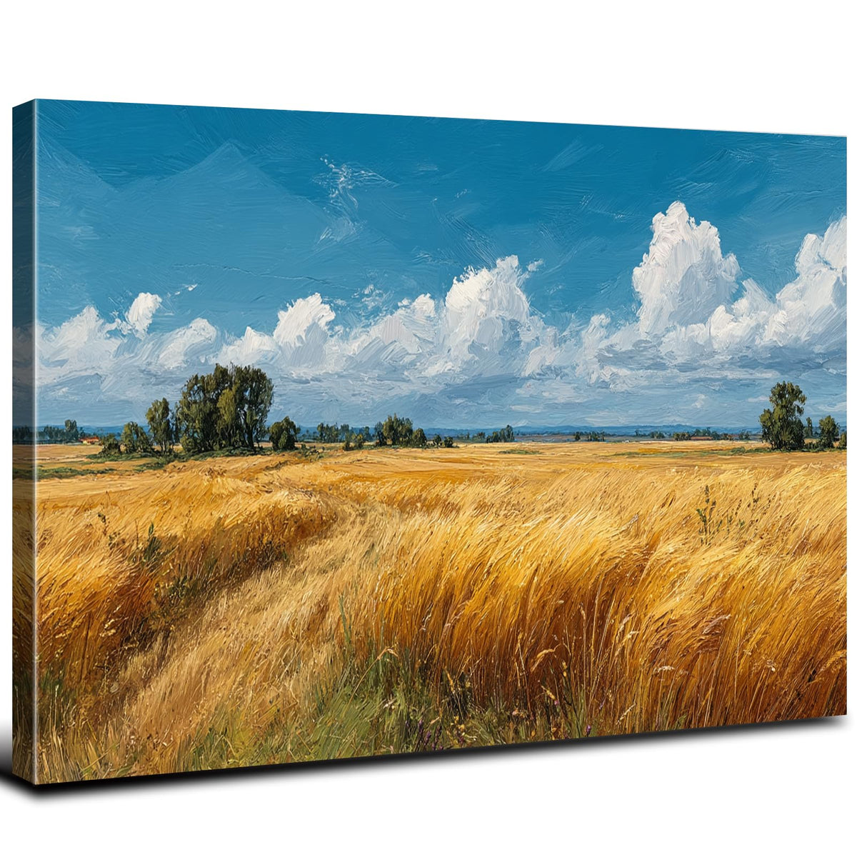 Kitchen Wall Art Farmhouse Wall Decor Rustic Autumn Farm Land Painting Country Landscape Canvas Prints Rustic Botanical Pictures Vintage Countryside Artwork for Living Room Home Decoration 16x24" (24"L x 16"W / Farm)