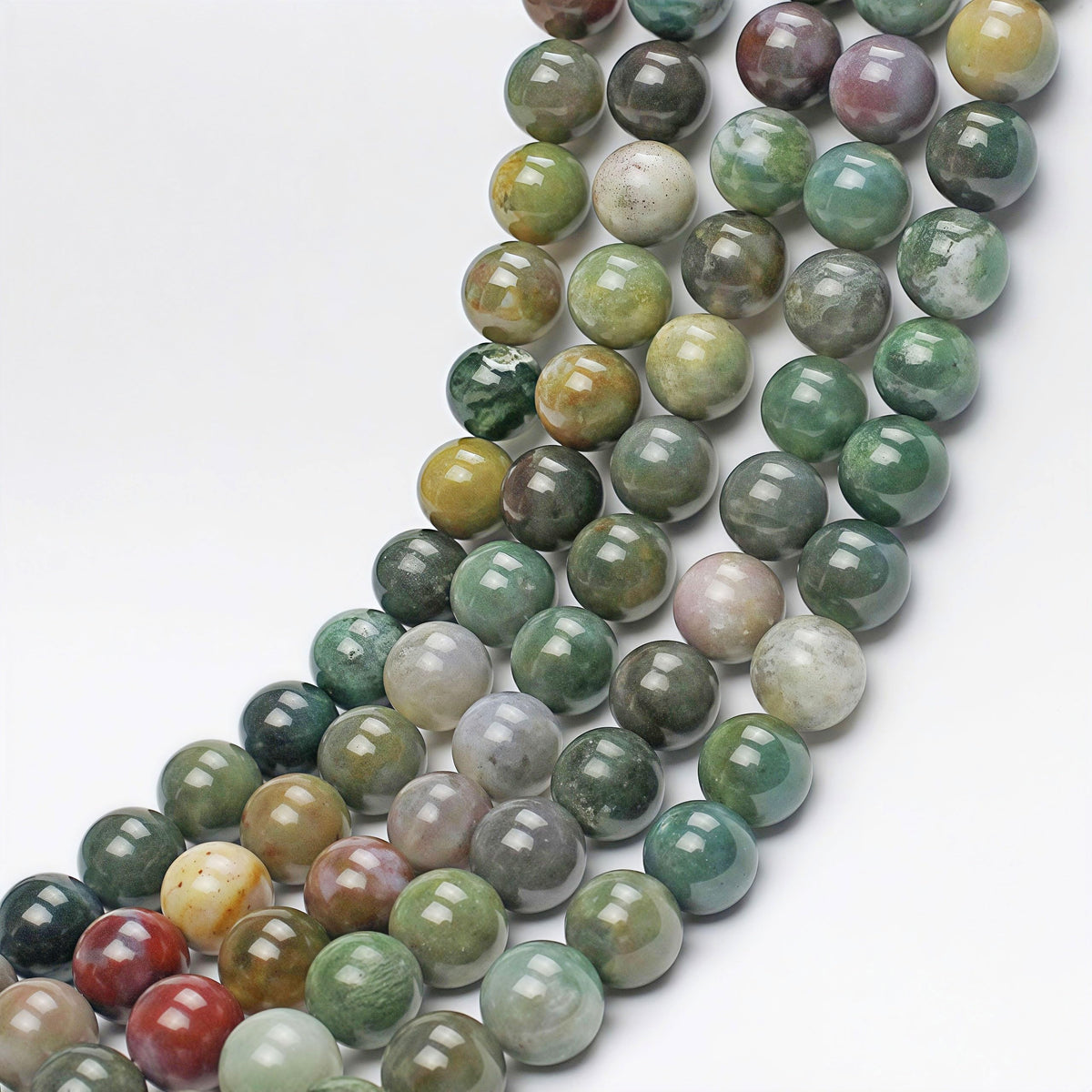 AAA Natural Round India Agate Stone Beads Onyx Loose Beads for DIY Necklace Bracelat Jewelry Making Strand 15" (Indian Agate / 4mm)