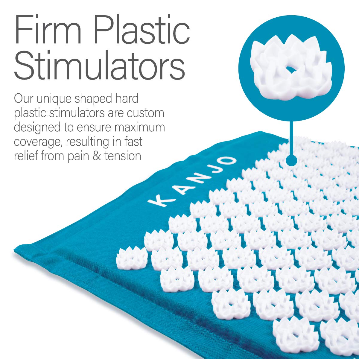 Acupressure Mat and Pillow Set for Back Pain Relief & Neck Pain Relief (Standard Amethyst)