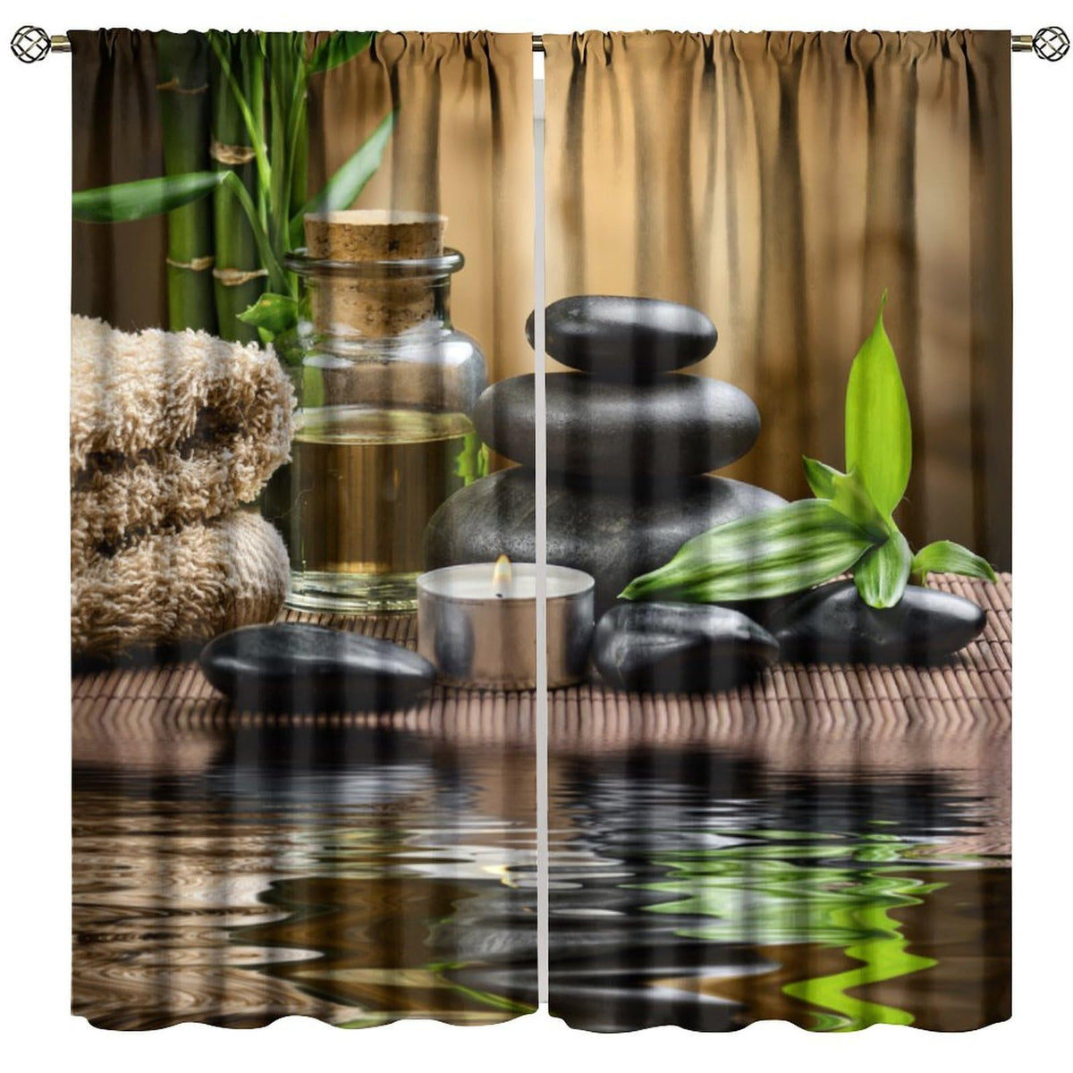 Leisure Spa Curtains (42"W x 84"L (Pack of 2) / Style-2)