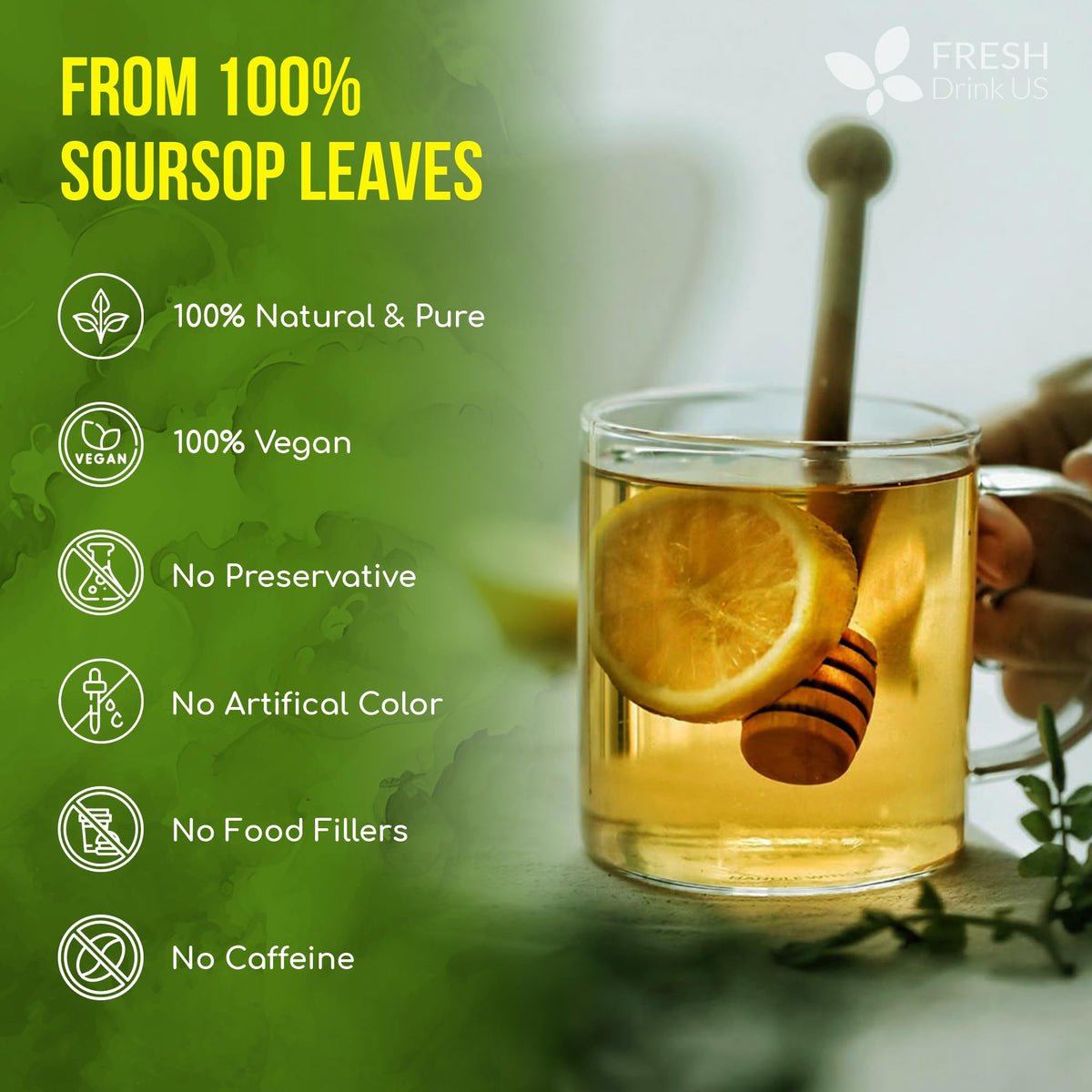 Premium Soursop Leaf Tea (10 Tea Bags)