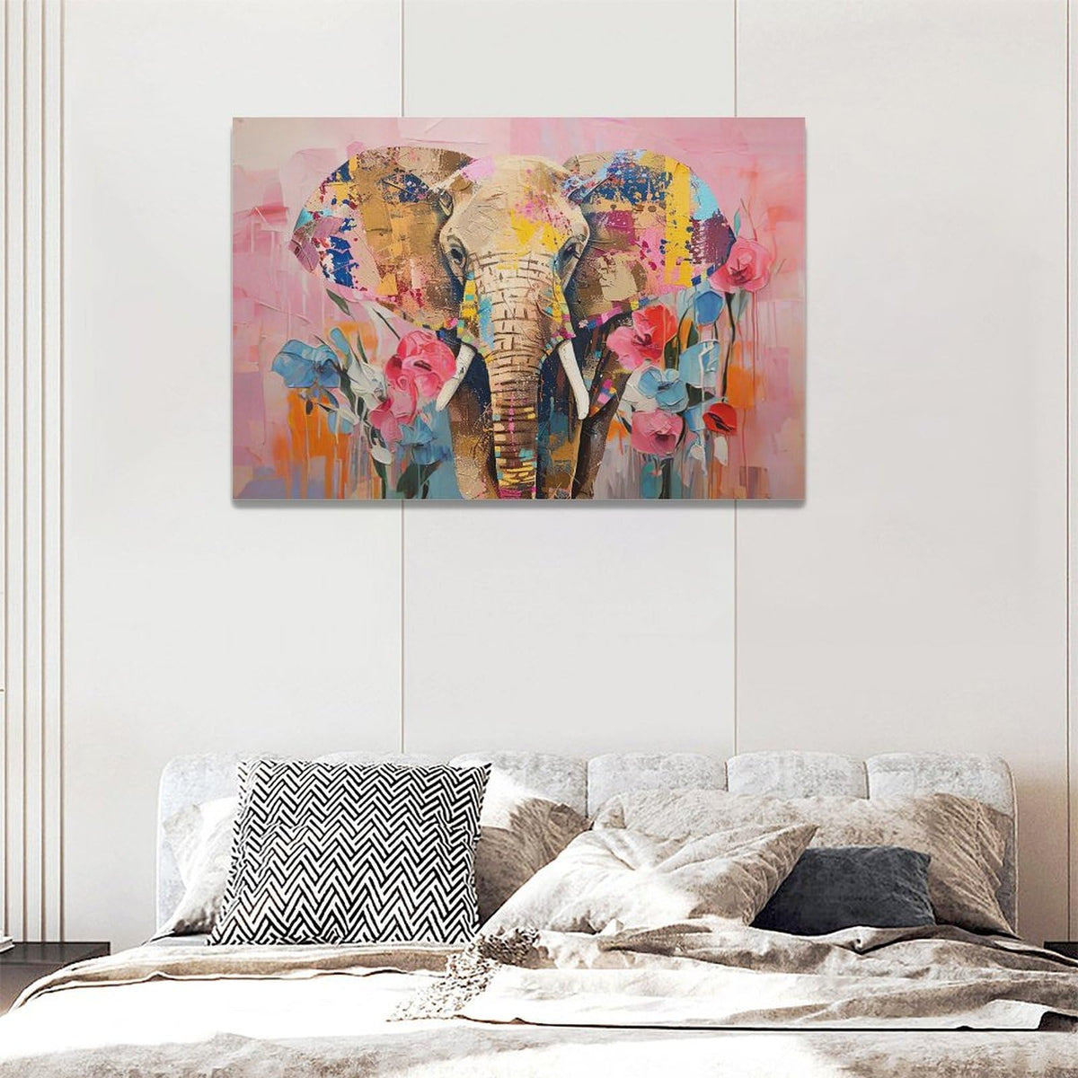 Elephant Canvas Wall Art (16" x 24" / Elephant)