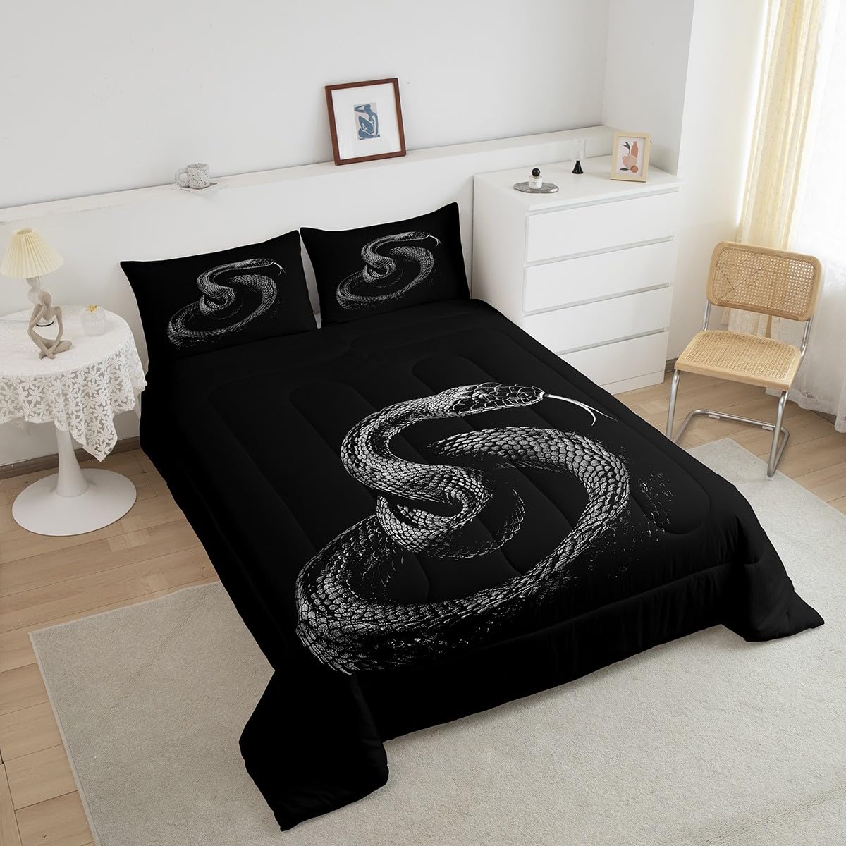 Snake Comforter Set Queen Size Bedding Set (Multi 19542 / Queen)