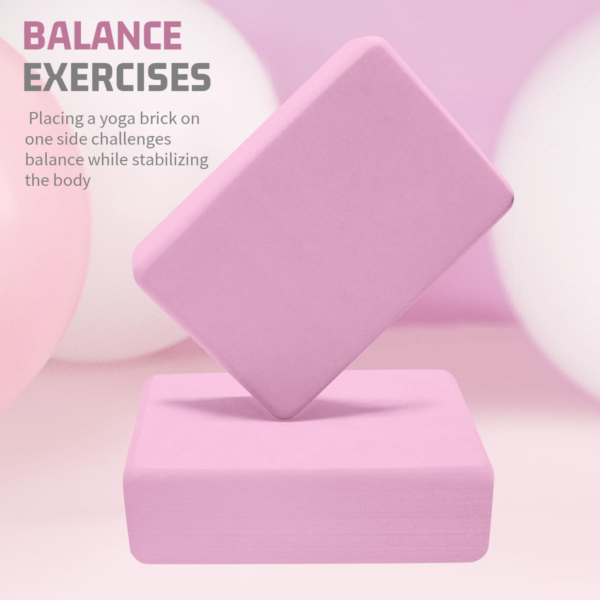 2 Pack Yoga Blocks (Light Pink)