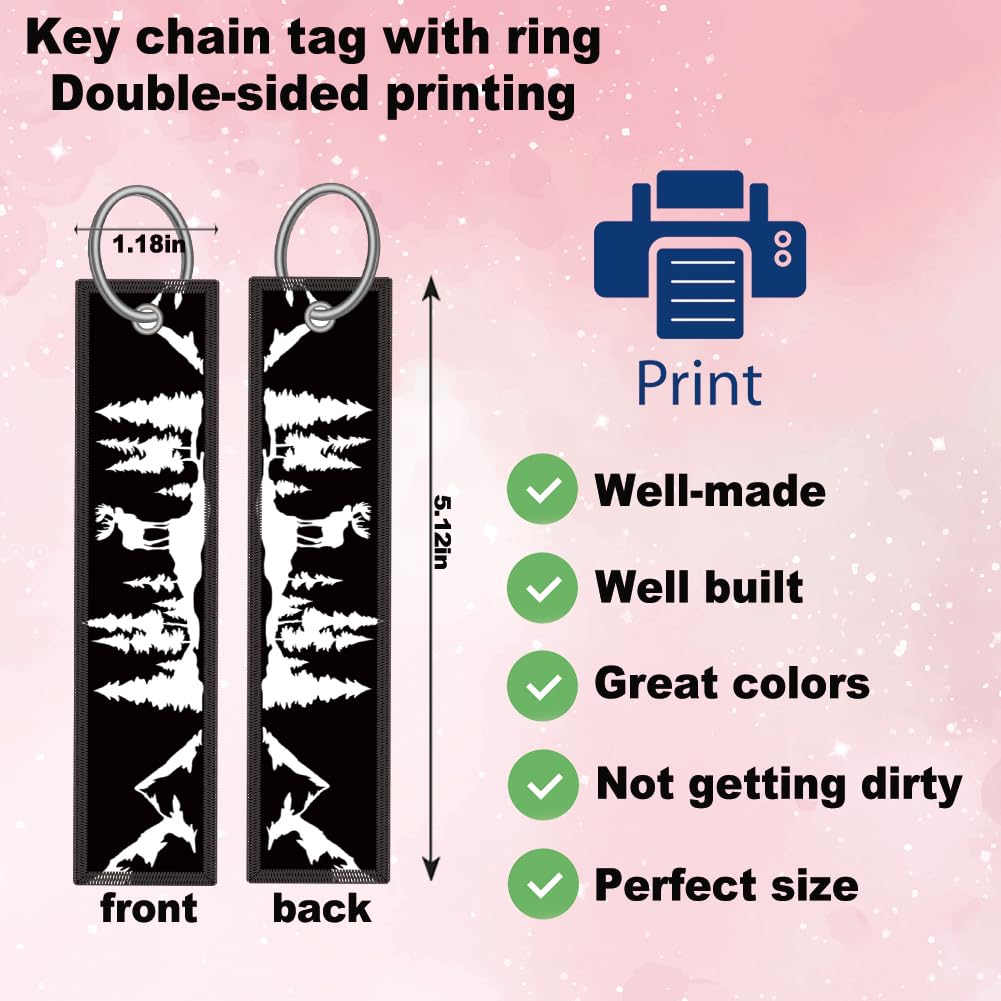 Moose Forest Mountains License Plate Frame Women Men 2Pc Car Tag (for Mountain-Black1)