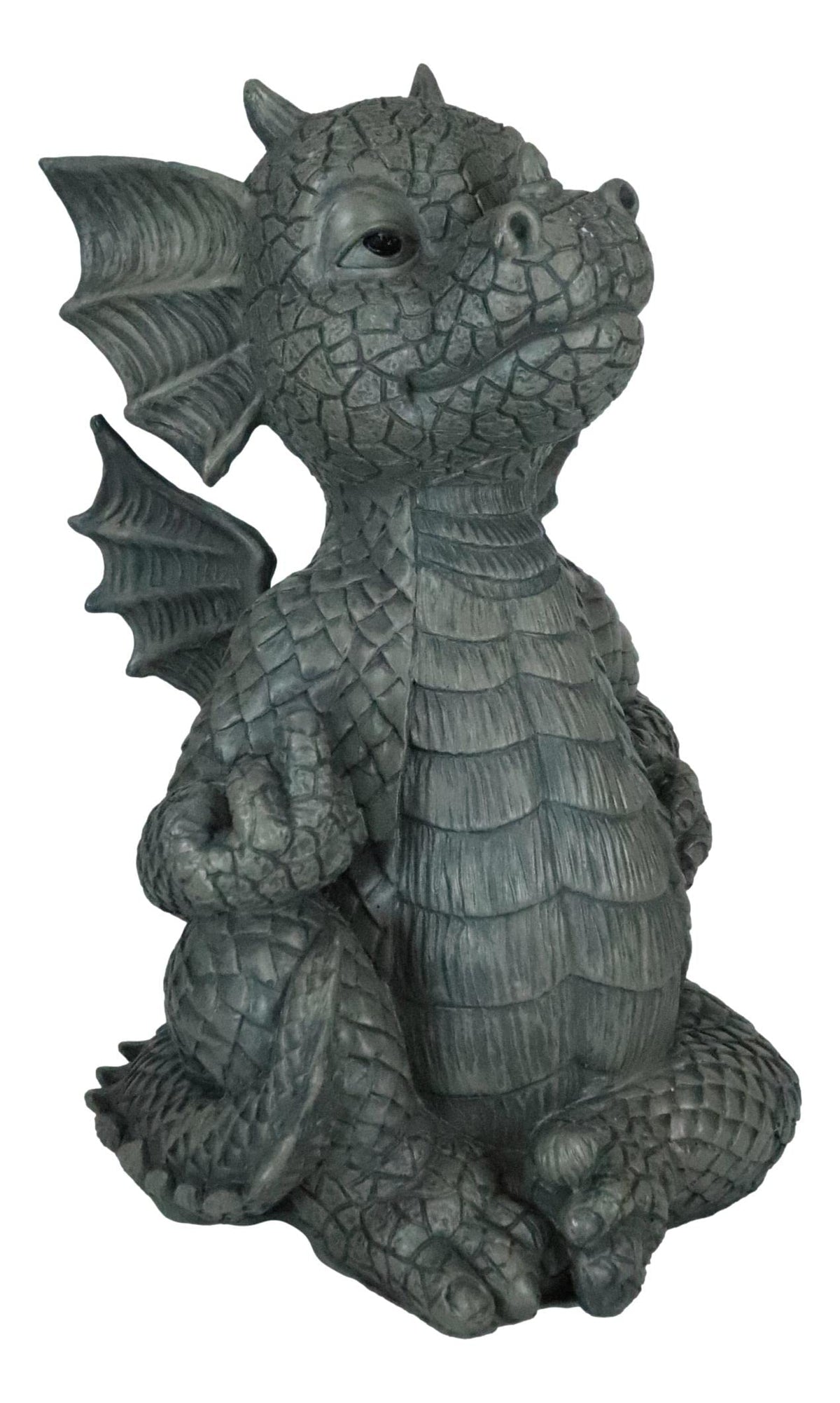 Ebros Keep Off Flip The Bird Rude Baby Dragon Sitting Statue 10" H Fairy Garden Faux Stone Resin Finish Guest Greeter Figurine (Flip the Bird Keep Off)