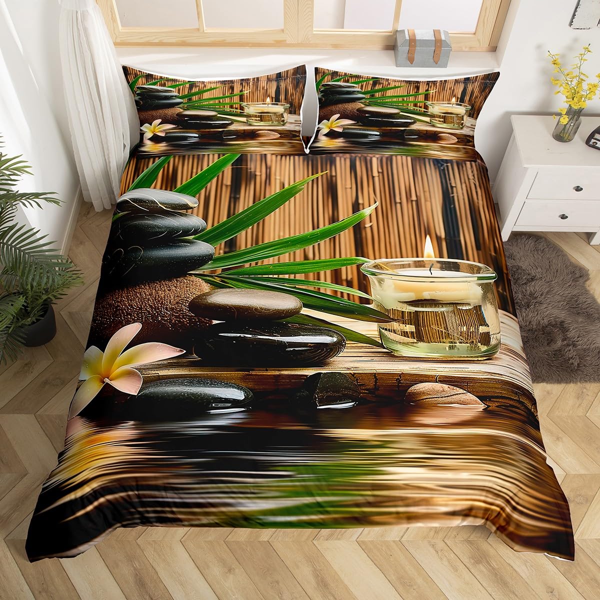 Zen Stones Duvet Cover for Boys (Cyj12006tj / Full 80"x90")