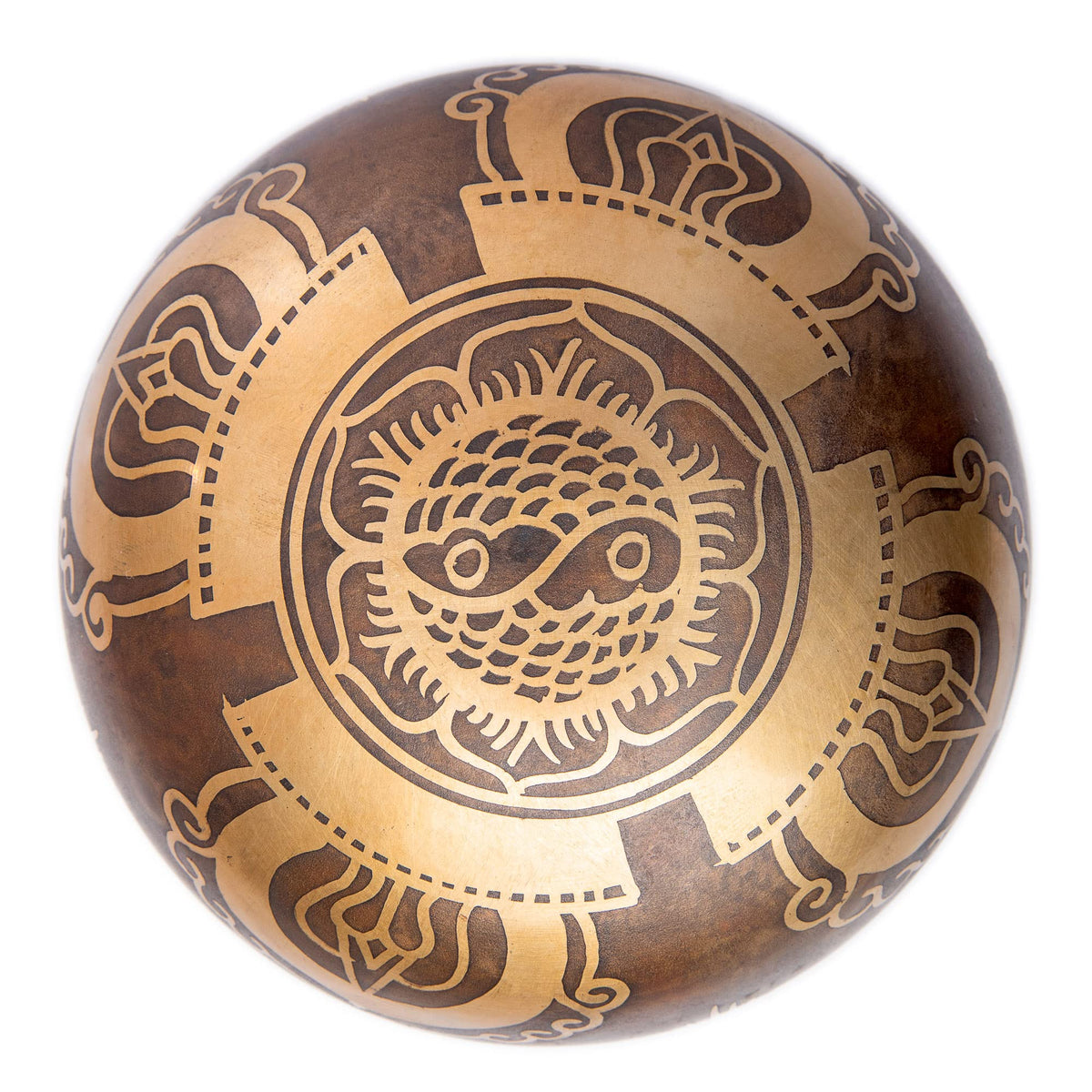 Tibetan Singing Bowl Set (Brown - Maroon / 4 Inches)