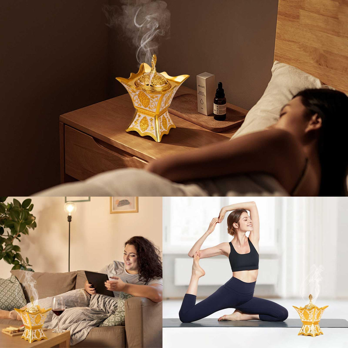 Bakhoor Incense Burner (Gold)