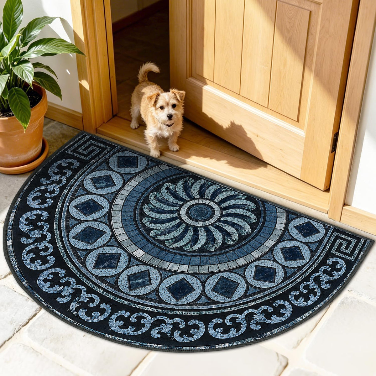 Semicircular Entrance Door Mat 24" x 36" (#57 / 2' x 3' (Semicircular))
