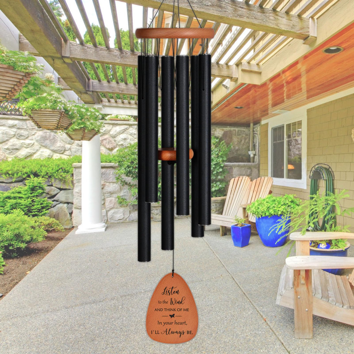 Tree of Life Memorial Wind Chimes for Loss of Loved One (32" Medium)