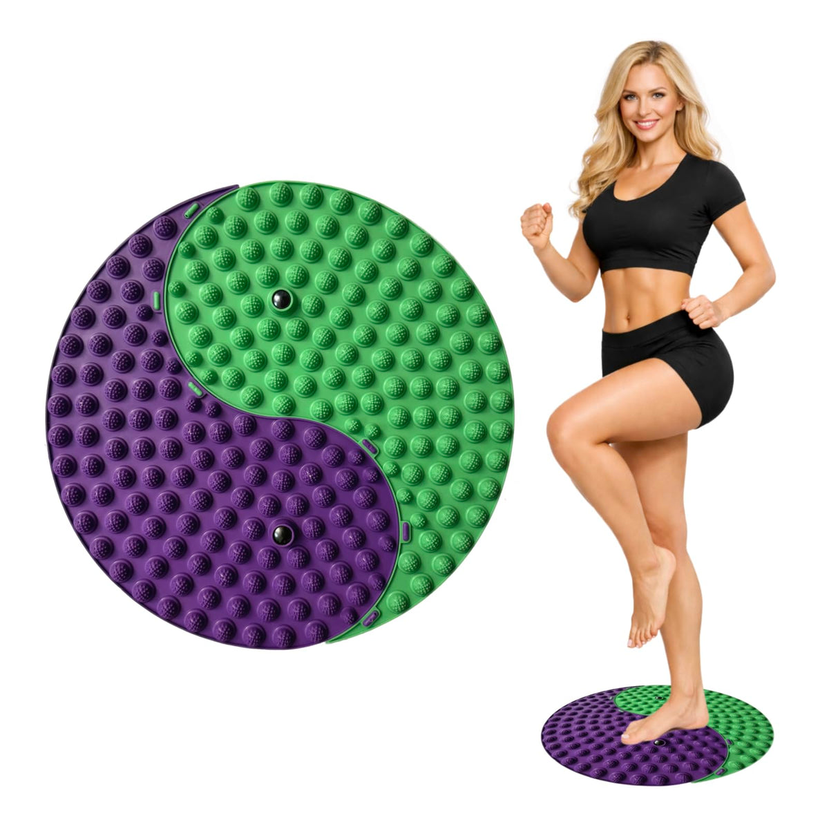Foot Massager Mat (Purple and Green)