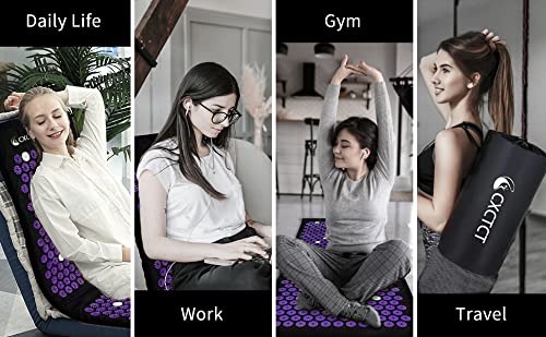 Purple Yoga Massage Mat Set (Purple)