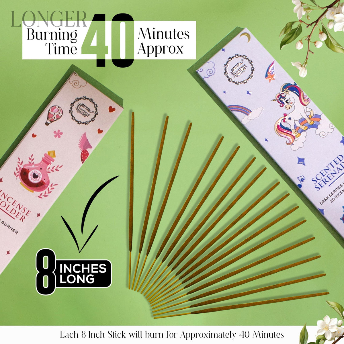 Natural Incense Sticks with Insence Holder (Enchanted Moments)