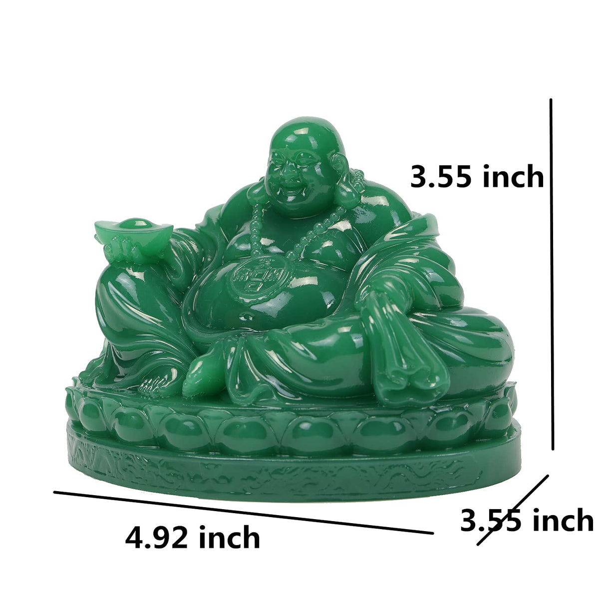Fengshui Laughing Buddha Statue (Green)