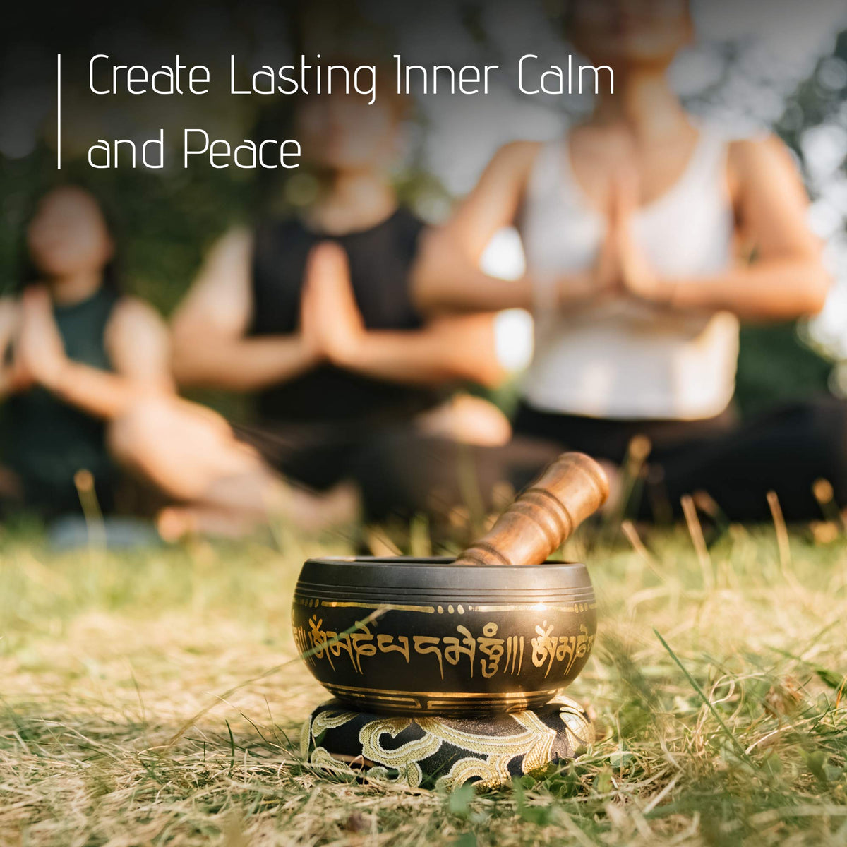 4" Tibetan Singing Bowl Set with Case (Black Set with Travel Case)